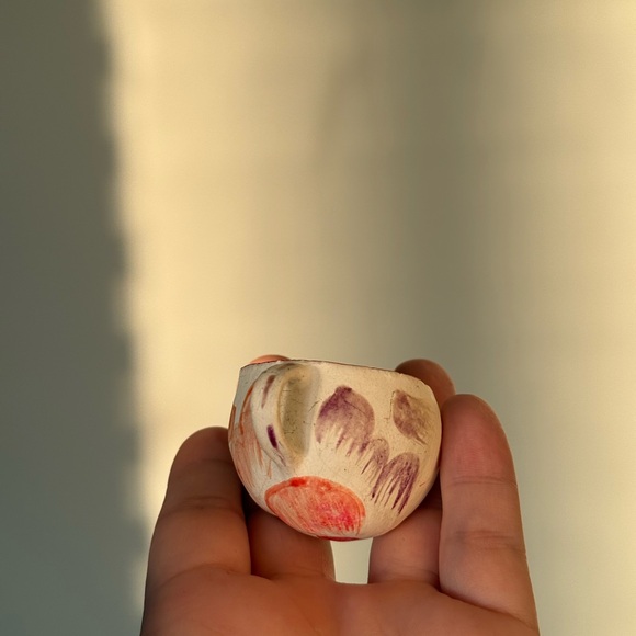 Vintage Christmas Folk Art Painted Pottery Nativity ‘Crèche’ Diorama Ornament - Picture 8 of 10